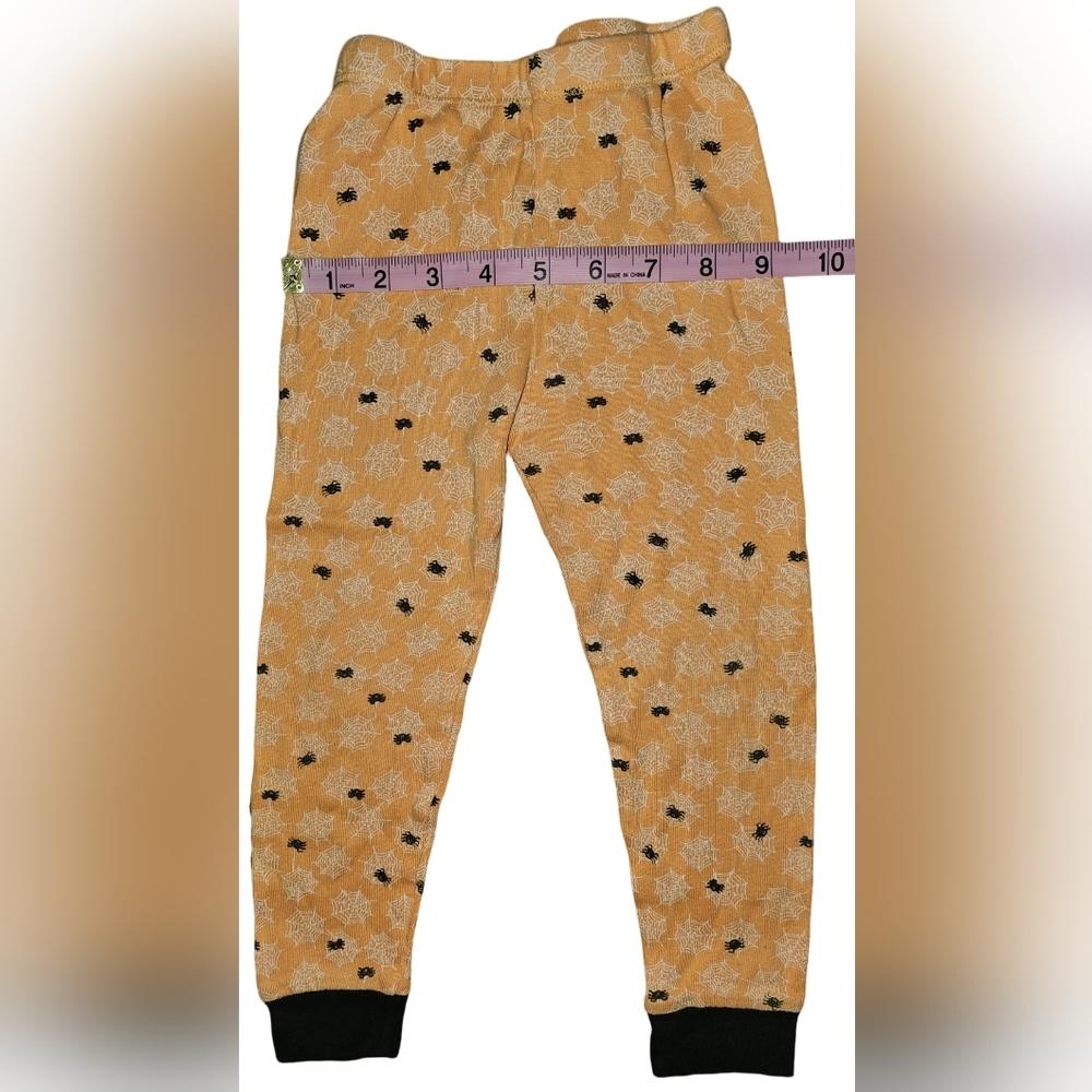 Burt’s Bees Kids Halloween Spider Pajamas Orange Black Organic Cotton Sz 3T - Picture 7 of 15